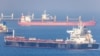 Cargo ship Despina V, carrying Ukrainian grain, is seen in the Black Sea off Kilyos near Istanbul, Turkey, Nov. 2, 2022. 