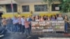 Diyarbakır'da Kürt gazetecilerin Haziran 2022'de tutuklanmasına karşı protesto