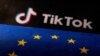 欧盟旗帜与TikTok标识