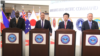 2024年5月2日，美国国防部长奥斯汀在夏威夷与澳大利亚副总理兼国防部长理查德·马尔斯、日本防卫大臣木原稔以及菲律宾国防部长吉尔伯托·特奥多罗举行四方会议。（照片来自美联社视频截图)