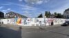 A wall covered in graffiti is seen in London, Aug. 7, 2023.