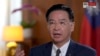 台湾外交部长吴钊燮在台北接受外国媒体采访。资料照（2023年5月2日）