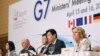 Japan's Environment Minister Akihiro Nishimura and Minister of Economy, Trade and Industry Yasutoshi Nishimura attend at a news conference of G-7 Ministers' Meeting on Climate, Energy and Environment in Sapporo, Apr. 16, 2023, (Kyodo via Reuters) 