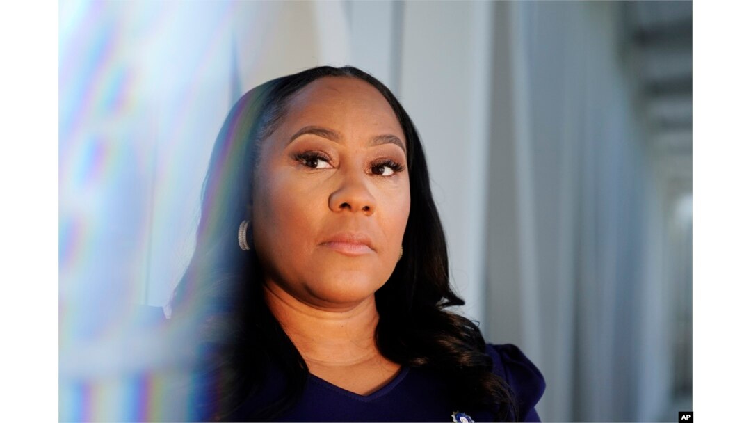 FILE - Fulton County District Attorney Fani Willis in seen in Atlanta, April 19, 2023.
