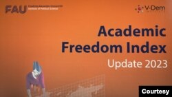 总部设于瑞典哥德堡的民主议题研究机构V-Dem Institute9月底公布2022年全球学术自由指数排名，香港在179个国家及地区中排名152位 (图为网上报告封面)
