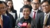 Journalist Maria Ressa, 2021 Nobel Peace Prize winner and Rappler CEO, gestures as she talks to reporters after being acquitted by the Pasig Regional Trial Court in a tax evasion case in Pasig city, Philippines, Sept. 12, 2023.