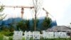 The Country Garden One World City project under construction is seen on the outskirts of Beijing, Aug. 17, 2023. China's government is trying to reassure jittery homebuyers after the major real estate developer missed a payment on its debt.