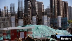 北京地鐵的一處建築工地。 （2023年4月18日）