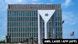 Vista da embaixada dos EUA em Havana, 18 março 2024