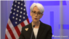 美國副國務卿謝爾曼2023年3月27日在大西洋理事會主辦的一場活動上發言。（網絡視頻截圖）