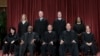 Supreme Court justices, Oct. 7, 2022. Bottom from left, Sonia Sotomayor, Clarence Thomas, Chief Justice John Roberts, Samuel Alito, Elena Kagan. Top left, Amy Coney Barrett, Neil Gorsuch, Brett Kavanaugh, and Ketanji Brown Jackson.