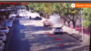 中國與緬甸的邊境城鎮道路監控影片顯示，緬北砲彈落入雲南南傘鎮造成多人受傷（2024年1月3日）