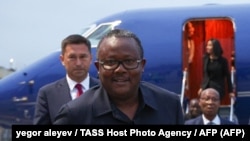 Presidente da Guiné-Bissau, Umaro Sissoco Embaló, chega ao aeroporto de Pulkovo, para a cimeira Rússia-África em São Petersburgo. 26 julho 2023