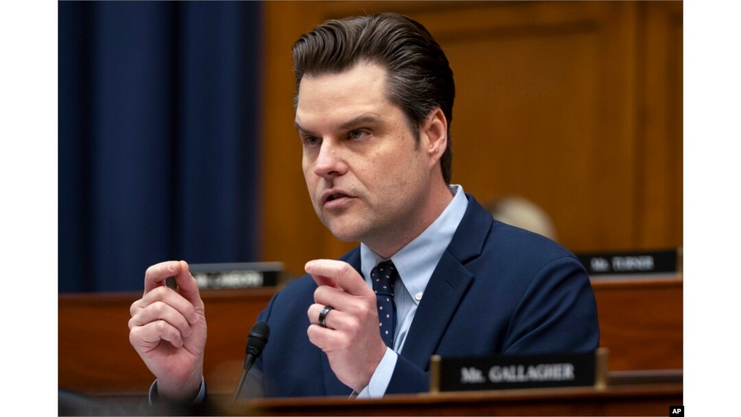 Rep. Matt Gaetz speaks during a hearing on Capitol Hill, Feb. 29, 2024.