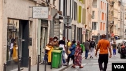 Paris' Goutte d'or neighborhood, home to a melting pot of nationalities. (Lisa Bryant/VOA)