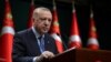 FILE - Turkish President Recep Tayyip Erdogan speaks after a cabinet meeting in Ankara, May 17, 2021. Erdogan told parliamentary deputies Oct. 20, 2022, that Turkey had secured a vital opportunity by agreeing to a Russian plan to form a natural gas hub in Turkey.