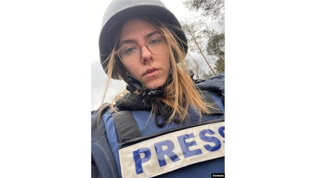 Oleksandra Kuvshynova, una periodista ucraniana que estaba con el corresponsal de FOX News, Benjamin Hall, también fue asesinada. [Foto: Oleksandra Kuvshynova]