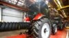 FILE - A general view shows the assembly line of the Minsk Tractor Works in Minsk, Belarus, May 29, 2016. 