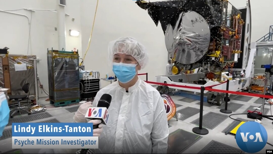 Screenshot of VOA's interview with Lindy Elkins-Tanton