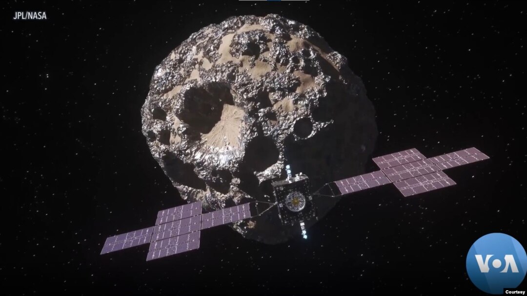 Screenshot of simulation video of NASA's Psyche mission