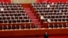 中共領導人習近平在北京人大會堂出席中共二十大開幕式。（2022年10月16日）