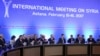 FILE - Participants of Syria peace talks attend a meeting in Astana, Kazakhstan, Feb. 16, 2017. Foreign ministers of Russia, Iran and Turkey are expected to gather in Astana next week to again discuss the deteriorating situation in Syria.