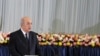 FILE - Algerian President Abdelmadjid Tebboune takes the oath during a swearing-in ceremony in Algiers, Algeria, Dec. 19, 2019. 