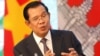 FILE - Cambodia's Prime Minister Hun Sen speaks with media during a news conference at the Government Office in Hanoi, Vietnam, Oct. 4, 2019. 
