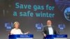 European Commission President Ursula von der Leyen, left, and Commission Vice President Frans Timmermans address a media conference at EU headquarters in Brussels, July 20, 2022. 