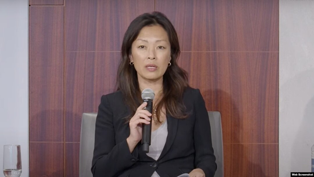 정 박 미 국무부 동아시아태평양 담당 부차관보가 26일 전략국제문제연구소(CSIS) 주최 남중국해 관련 토론회에서 발언하고 있다. (CSIS 웹 영상 캡쳐)