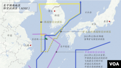 東中國海地區防空識別區： 南韓擴大後的防空識別區資料圖。