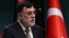 FILE - Libyan Prime Minister Fayez al-Sarraj holds a joint press conference at the Presidential Complex in Ankara, June 4, 2020.