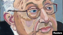 Una pintura en aceite realizada por el expresidente George W. Bush muestra al ex secretario de Estado estadounidense Henry Kissinger.