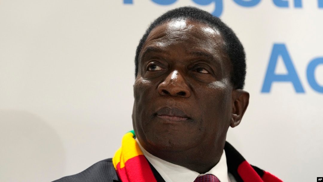 Rais Emmerson Mnangagwa, wa Zimbabwe, alipohudhuria mkutano wa Hali ya Hewa wa Umoja wa Mataifa wa COP27, Novemba 7, 2022. (AP)

