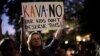 Activists gather outside the U.S. Supreme Court to hold a vigil in opposition to U.S. Supreme Court nominee Brett Kavanaugh in Washington, Oct. 3, 2016.