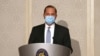 U.S. Health and Human Services Secretary Alex Azar speaks during a meeting with Taiwanese Foreign Minister Joseph Wu in Taipei, Taiwan, Aug. 11, 2020.