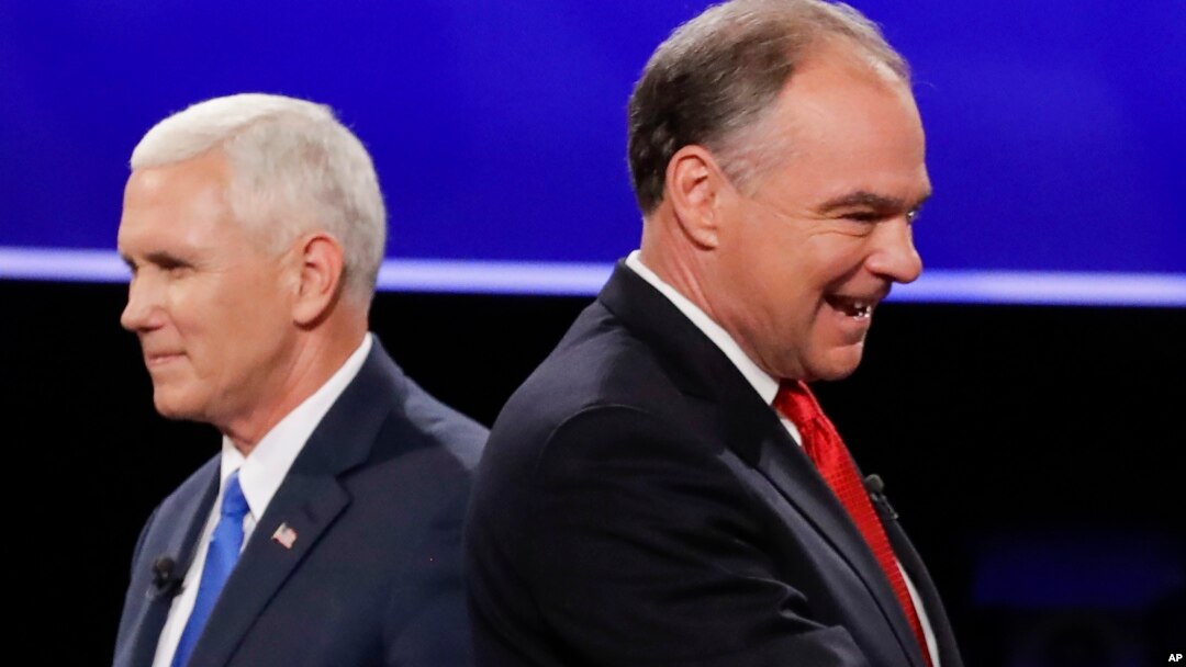 Pence na Republican da Kaine na Democrat