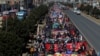 Manifestantes en Bolivia demandan que las eleccines presidenciales se realicen antes de las fechas propuestas. La Paz, Bolivia, 28 de julio de 2020.