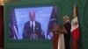El presidente mexicano, Andrés Manuel López Obrador, da un discurso durante la cumbre climática virtual organizada por Estados Unidos.