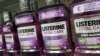 Listerine mouthwash, from Johnson & Johnson, is displayed in a pharmacy, July 16, 2020.