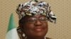 Nigerian Finance Minister Ngozi Okonjo-Iweala speaks during media briefing, Pretoria, South Africa, March 23, 2012 (file photo)