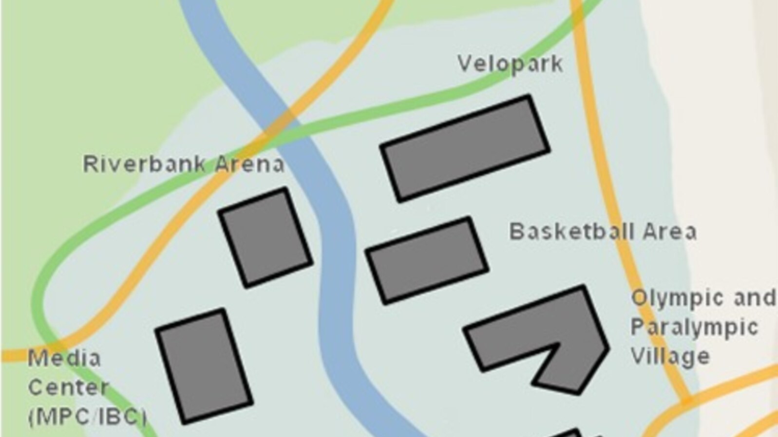 Map of Olympic Village 