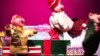 Marionettes on 'stage' at the Swedish Cottage in New York’s Central Park