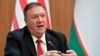 FILE - U.S. Secretary of State Mike Pompeo speaks during a news conference in Tashkent, Uzbekistan, Feb. 3, 2020. He spoke Feb. 8 to a National Governors Association meeting in Washington.