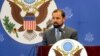 FILE - U.S. Special Envoy for the Great Lakes Region Tom Perriello speaks at a press conference in Bujumbura, Burundi, Nov. 10, 2015. 