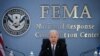 조 바이든 미국 대통령이 24일 연방재난관리청(FEMA)를 방문해 브리핑에서 발언하고 있다. 