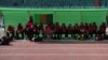 FILE - Afghan women soccer players at the South Asian Football Federation Championship in Islamabad. (Ayaz Gul/VOA)