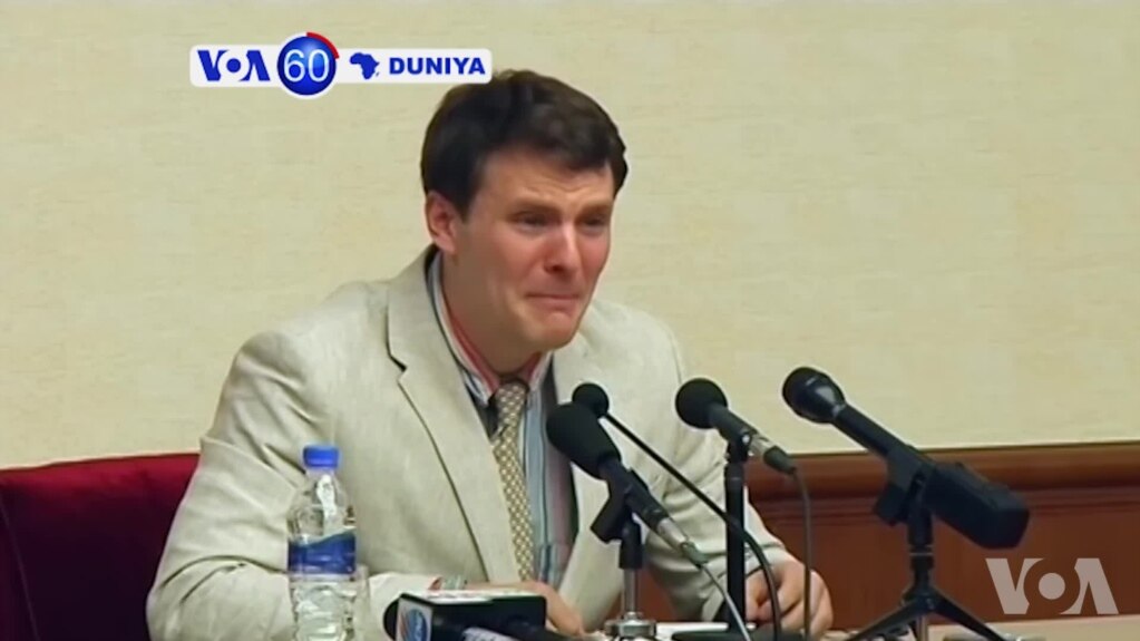 VOA60 DUNIYA: Dalibin Jami'ar Amurka Otto Warmbier Da Aka Tsare A Koriya Ta Arewa Watanni 17 Ya Rasu