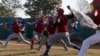 Members of Cuba's national baseball team take part in a training session in San Jose de las Lajas, Mayabeque province, Cuba, March 17, 2016. 