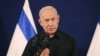Benjamin Netanyahu, primeiro-ministro de Israel, fala na base militar de Kirya, Telavive, 28 outubro 2023